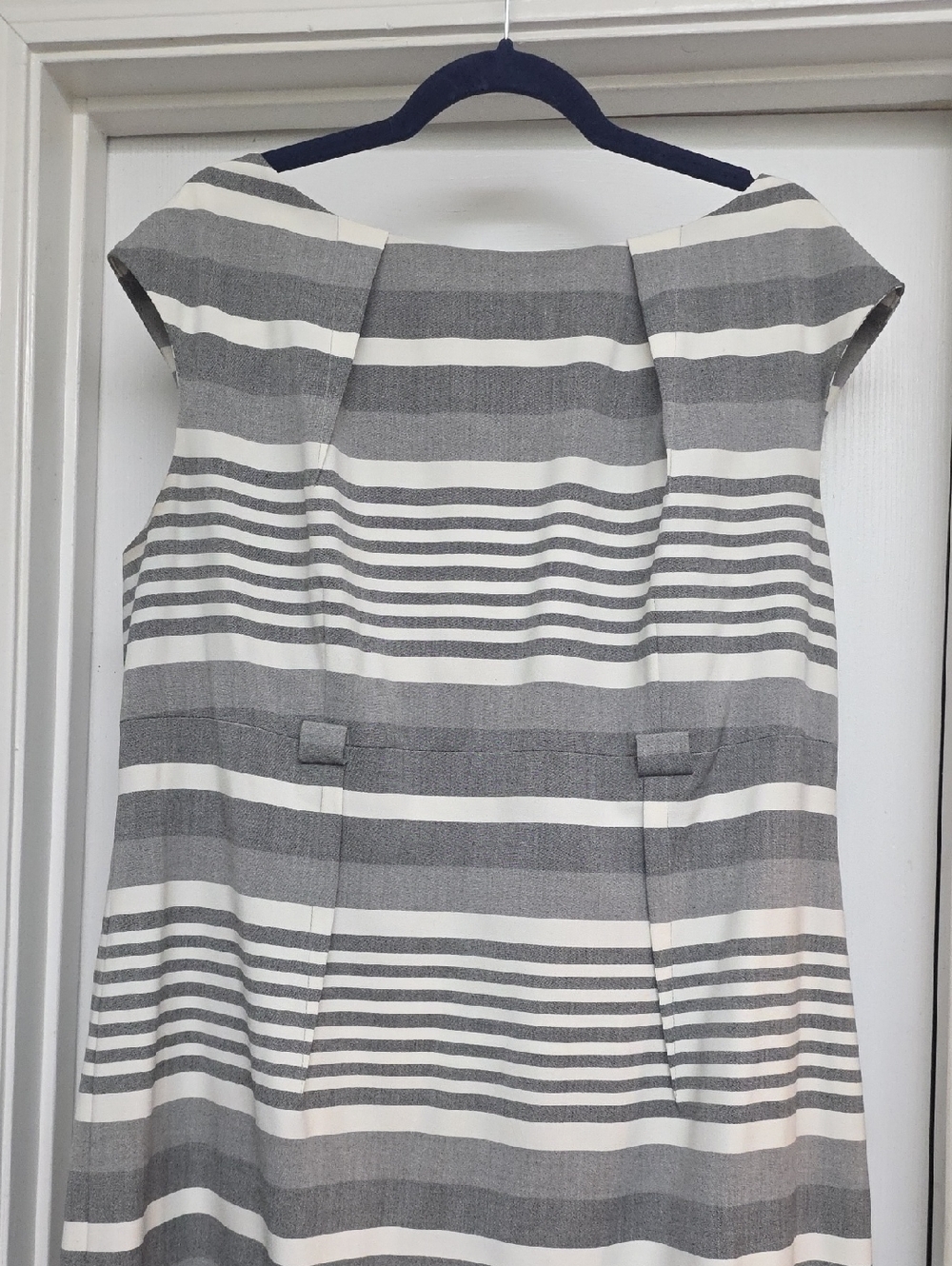 Calvin Klein Gray & White Striped Dress
